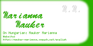 marianna mauker business card